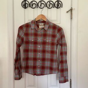 Y2K Hollister Co. Pleasant Beach Sheer Plaid Button Down
